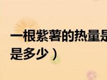一根紫薯的热量是多少千卡（一根紫薯的热量是多少）
