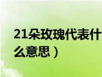 21朵玫瑰代表什么意思啊（21朵玫瑰代表什么意思）