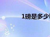 1磅是多少kg（1磅是多少克）