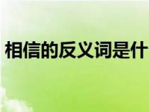 相信的反义词是什么（紧张的反义词是什么）