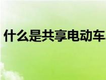 什么是共享电动车车型（什么是共享电动车）