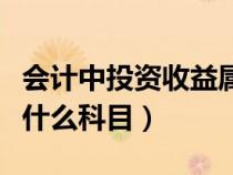会计中投资收益属于什么科目（投资收益属于什么科目）