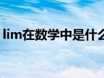 lim在数学中是什么意思（lim代表什么意思）