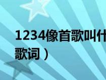 1234像首歌叫什么名字（12341234像首歌歌词）