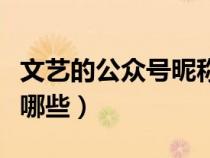 文艺的公众号昵称（文艺好听的公众号名字有哪些）