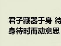 君子藏器于身 待时而动怎么读（君子藏器于身待时而动意思）