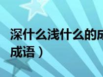 深什么浅什么的成语有哪些（深什么浅什么的成语）