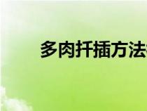 多肉扦插方法视频（多肉扦插方法）