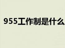 955工作制是什么工作（955工作制是什么）