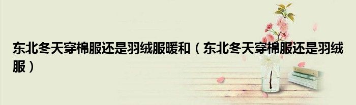 东北冬天穿棉服还是羽绒服暖和（东北冬天穿棉服还是羽绒服）