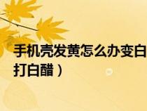 手机壳发黄怎么办变白小苏打（手机套变黄了怎么洗白小苏打白醋）