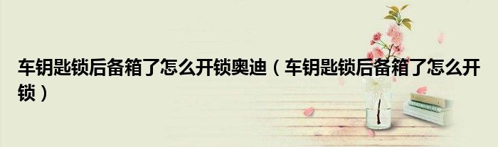 车钥匙锁后备箱了怎么开锁奥迪（车钥匙锁后备箱了怎么开锁）