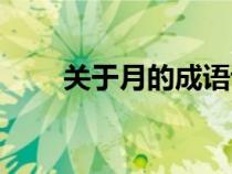 关于月的成语诗句（关于月的成语）