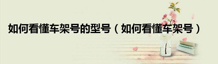 如何看懂车架号的型号（如何看懂车架号）