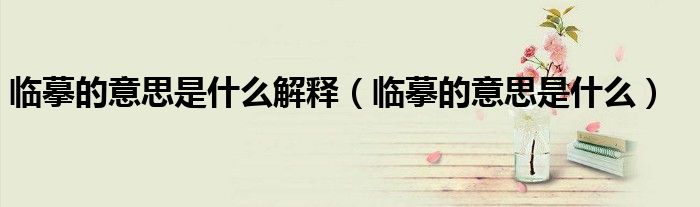 临摹的意思是什么解释（临摹的意思是什么）