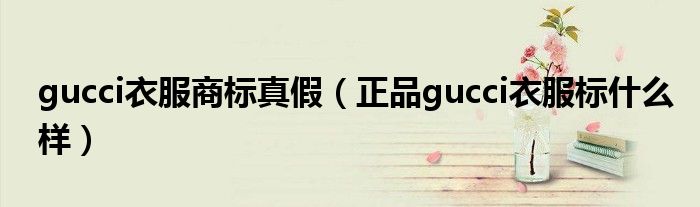 gucci衣服商标真假（正品gucci衣服标什么样）