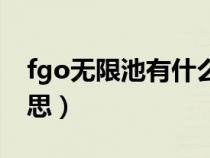 fgo无限池有什么奖励（fgo无限池是什么意思）