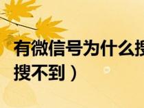 有微信号为什么搜不到微信（有微信号为什么搜不到）