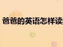 爸爸的英语怎样读单词（爸爸的英语怎样读）