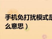 手机免打扰模式是什么意思（免打扰模式是什么意思）