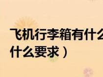 飞机行李箱有什么要求吗现在（飞机行李箱有什么要求）