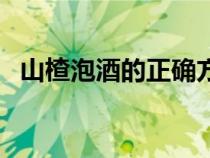 山楂泡酒的正确方法（山楂酒的酿制方法）