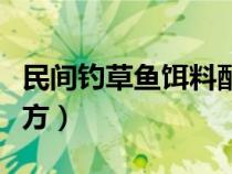 民间钓草鱼饵料配方视频（民间钓草鱼饵料配方）