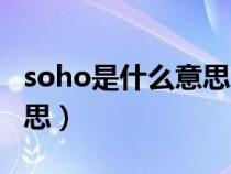 soho是什么意思的缩写（soho中文是什么意思）