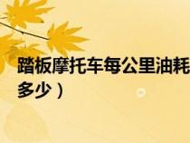 踏板摩托车每公里油耗是多少升（踏板摩托车每公里油耗是多少）
