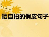 晒自拍的俏皮句子（适合发自拍的俏皮句子）