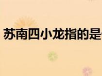 苏南四小龙指的是什么（苏南四小龙分别指）