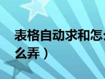 表格自动求和怎么弄 竖向（表格自动求和怎么弄）