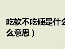 吃软不吃硬是什么意思生肖（吃软不吃硬是什么意思）