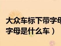大众车标下带字母是什么车型（大众车标下带字母是什么车）