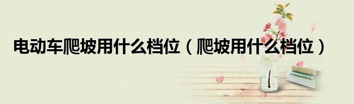 电动车爬坡用什么档位（爬坡用什么档位）