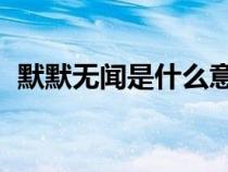 默默无闻是什么意思（momo是什么意思）