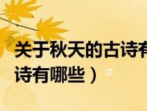 关于秋天的古诗有哪些二年级（关于秋天的古诗有哪些）