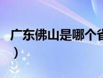 广东佛山是哪个省（广东佛山是广东哪个城市）