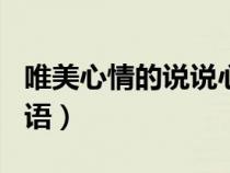 唯美心情的说说心情短语（100句唯美心情短语）
