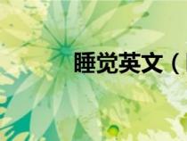睡觉英文（睡觉用英语怎么说）
