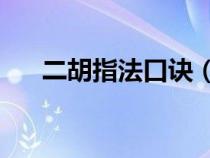 二胡指法口诀（二胡的指法1234567）