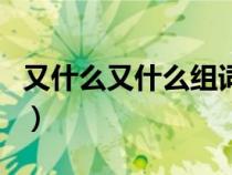 又什么又什么组词怎么组（又什么又什么组词）