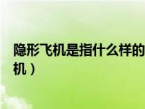 隐形飞机是指什么样的飞机型号（隐形飞机是指什么样的飞机）