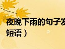 夜晚下雨的句子发朋友圈（夜晚下雨说说心情短语）