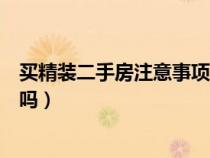 买精装二手房注意事项（购买精装修的二手房还需重新装修吗）