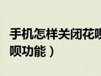 手机怎样关闭花呗支付功能（手机怎么关闭花呗功能）