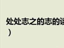 处处志之的志的读音（处处志之的志什么意思）