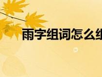 雨字组词怎么组词（汉字雨怎么组词）