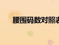 腰围码数对照表（腰围尺码表怎么算）