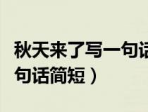 秋天来了写一句话简短三年级（秋天来了写一句话简短）